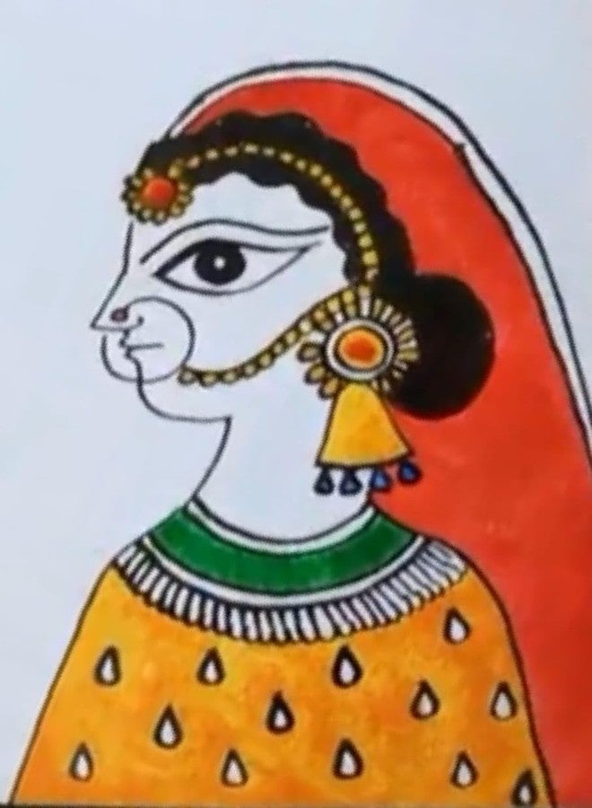 The brown box DIY Madhubani Painting Kit - Canvas Tote Bag Art & Craft Set with Acrylic Colors, Brushes & Marker - Eco-Friendly Gift, Diwali Gifting, Corporate Workshop & Hobby Kit for Kids & Adults - Image 2